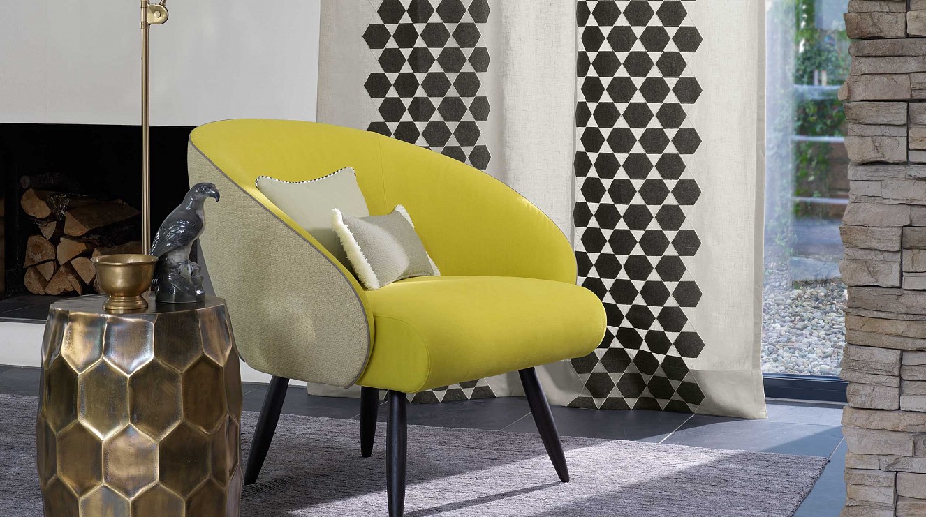 brillant interiors Interior Designer Berlin Mitte Curtains and armchair from Zimmer + Rohde